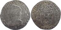 Frankreich teston Teston Charles IX - 1563 - B Rouen - Silver - 2 nd type - FINE -