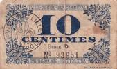 Frankreich 1917 10 Centimes - City of Lille - Bon communal - 31-10-1917 - Serial D III / SS
