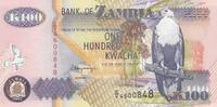 Sambia 100 kwacha 100 Kwacha Eagle - Waterfall 1992 -