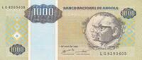 Angola 1000 kwanzas reajustados 1,000 Kwanzas Reajustados Reajustados, Dos Santos - Neto - 1995 -