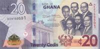 Ghana 20 cedis 20 Cédis - Busts of the Big Six leaders of Ghana - 2022 - AE Series -