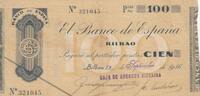 Spanien 100 pesetas 100 Pesetas - Bilbao - 1936 - P.S554b -