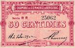 Frankreich 50 centimes 50 Centimes - Chambre de Commerce - Bergerac - 05-10-1914 - Série RR 25062 -