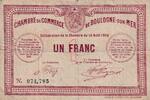 Frankreich 1 franc 1 Franc - Chambre de commerce - Boulogne sur Mer - 14-08- 1914 - Série B1 -