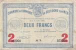 Frankreich 2 francs 2 Francs - Chambre de commerce - Boulogne sur Mer - 14-08- 1914 - Série A1 -