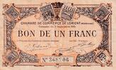 Frankreich 1 franc 1 Franc - Chambre de commerce de Lorient - 1915 -