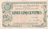 Frankreich 25 centimes 25 Centimes - City - Mayenne - 08-12-1917 -