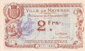 Frankreich 2 francs 2 Francs- City - Mayenne - 08-12-1917 -