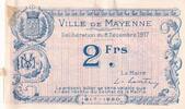 Frankreich 2 francs 2 Francs - City - Mayenne - 08-12-1917 -