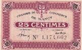 Frankreich 25 centimes 25 centimes - Chambre de Commerce - Nancy -