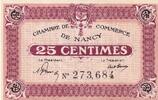 Frankreich 25 centimes 25 centimes - Chambre de Commerce - Nancy -