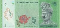 Malaysia 5 ringgit 5 Ringgit - T.A. Rahman - Rhinoceros Hornbill - Polymer - 2012 -