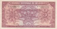 Belgien 5 francs 5 Francs 1943 - Red - Serial F1 -