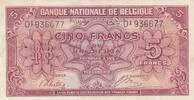 Belgien 5 francs 5 Francs 1943 - Red - Serial O1 -