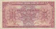 Belgien 5 francs 5 Francs 1943 - Red - Serial W1 -
