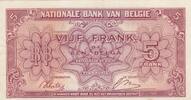 Belgien 5 francs 5 Francs 1943 - Red - Serial A1 -
