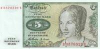 Deutschland 5 mark 5 Deutsche Mark - Portrait of a Venetian woman - Oak branch - 1960 - BE series -