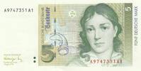Deutschland 5 mark 5 Mark - Portrait of Bettina von Armin - Brandenburg Gate in Berlin - 1991 - Series A -