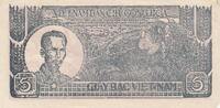 Vietnam 5 dong 5 Dong - Ho Chi Minh - Two men and water buffaloes - 1948 - RJ Series -