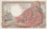 Frankreich 20 francs 20 Francs - Fisherman - 17-05-1944- Serial W.122 -