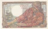 Frankreich 20 francs 20 Francs - fisherman - 19-05-1949 - Serial W.221 -