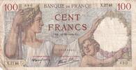 Frankreich 100 francs 100 Francs Sully - 12-10-1939 - Serial X.2746 -