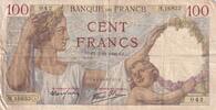 Frankreich 100 francs 100 Francs Sully - 05-12-1940 Serial H.16833 -