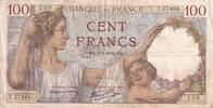 Frankreich 100 francs 100 Francs Sully - 08-01-1942 - Serial V.27464 -
