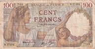 Frankreich 100 francs 100 Francs Sully - 08-01-1942 - Serial M.27494 -