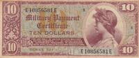 USA  10 Dollars - Military Payment Certificate - 1954 - Series 521 III / SS