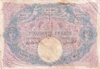 Frankreich 50 francs 50 Francs Blue and Pink - March 12, 1915 - Series O.6117 -
