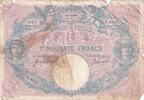 Frankreich 50 francs 50 Francs Blue and Pink - August 12, 1919 - Series F.8564 -