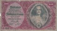 Österreich 5000 kronen 5,000 Kronen - Young Woman - Floral Ornament - 1922 -