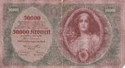 Österreich 50000 kronen 50,000 Kronen - Young Woman - Floral Ornament - 1922 -