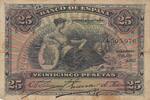 Spanien 25 pesetas 25 Pesetas - Seated Woman - 1907 - Series 4 -