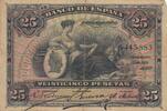 Spanien 25 pesetas 25 Pesetas - Seated Woman - 1907 - Series 6 -