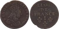 Frankreich liard Liard of France with juvenile bust - Louis XIV - 1656 - I Limoges -