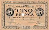 Billet Frankreich 5 francs 1914 III / SS
