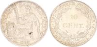Indochina Französin 10 cent Pièce Indochina Französin 10 cent Silber 1937 A Paris -