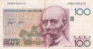 Belgien 100 francs Billet Belgien 100 francs 1989-1992 -