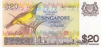 Singapur 20 dollars 20 Dollars Bird - Concorde - 1979 -