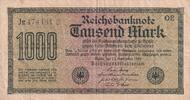 Deutschland 1000 mark Billet Deutschland 1000 mark 1922 -
