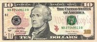 USA  10 Dollars Hamilton - Us Treasury 2017 B2 New York - UNC - P.545 I / ST