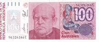 Argentinien 100 australes 1989-1990 Billet Argentinien 100 australes Jos... 1,00 EUR  zzgl. 15,00 EUR Versand