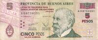 Argentinien 5 pesos Billet Argentinien 5 pesos 2001 -