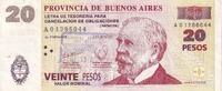 Argentinien 20 pesos Billet Argentinien 20 pesos 2001 -