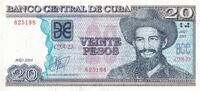 Kuba 20 pesos Billet Kuba 20 pesos Camilo Gorriaran Cienfuegos, commandant armée cubaine 2025 -
