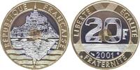 Frankreich 20 francs 20 Francs Mont Saint-Michel - 2001 BU - Bimetal -