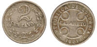 Kolumbien 2 centavos Pièce Kolumbien 2 centavos Kupfer-Nickel 1921 Bogota -