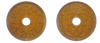 Dänemark 1 Øre Pièce Dänemark 1 Øre Bronze Christian X 1937 -